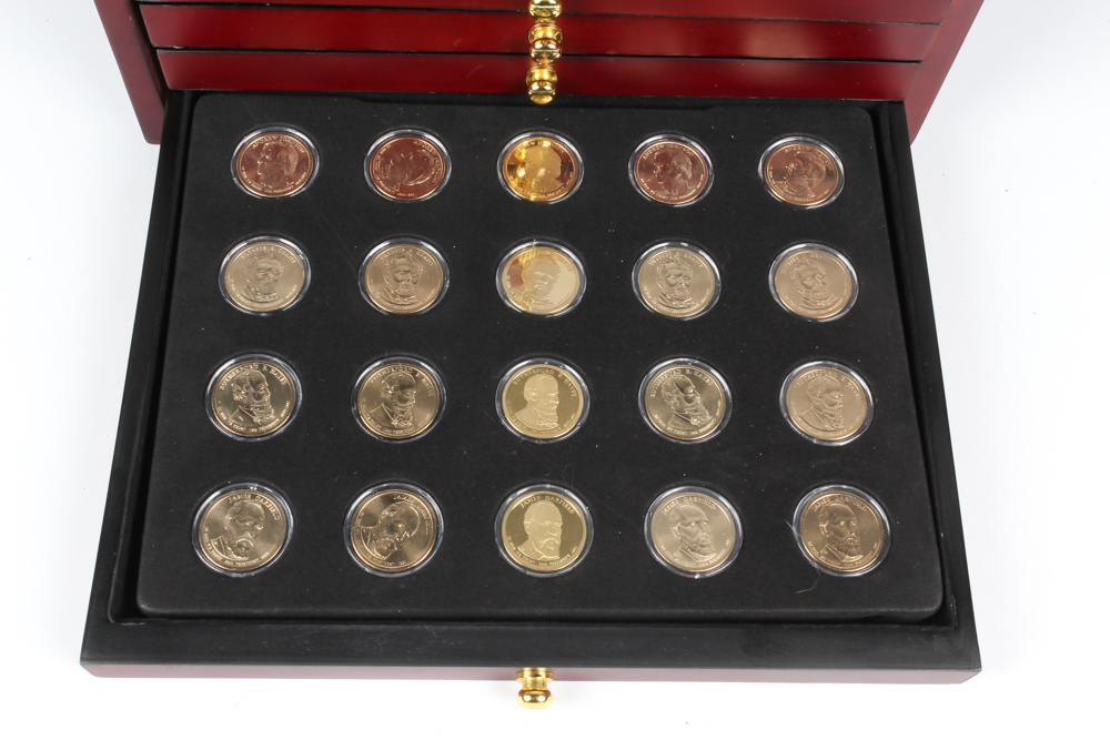 CSN Mint Presidential Dollars in Display Chest