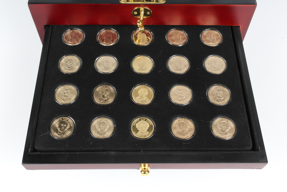 CSN Mint Presidential Dollars in Display Chest