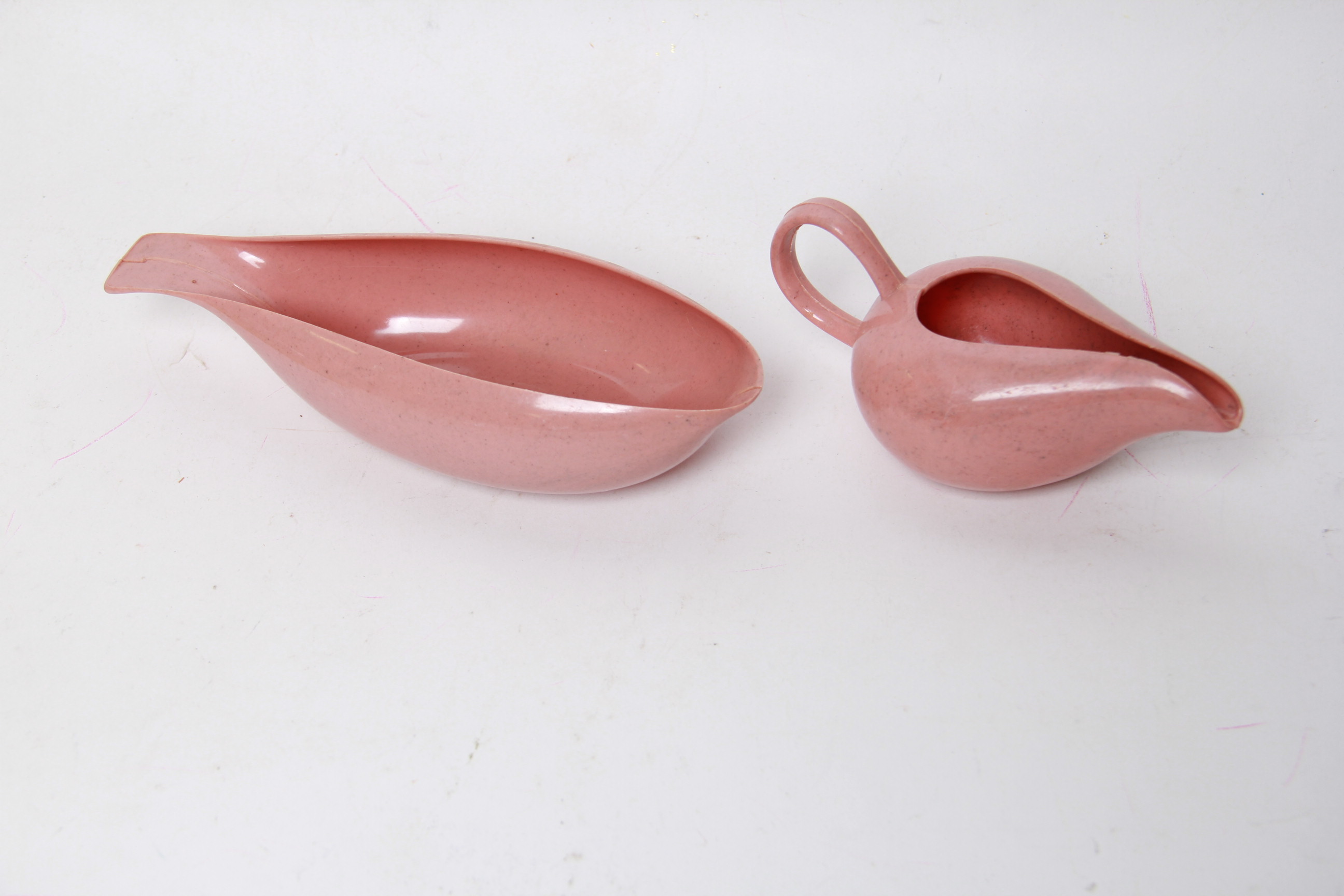 Vintage Russel Wright Children's Play Set Dishes and Wooden Tray