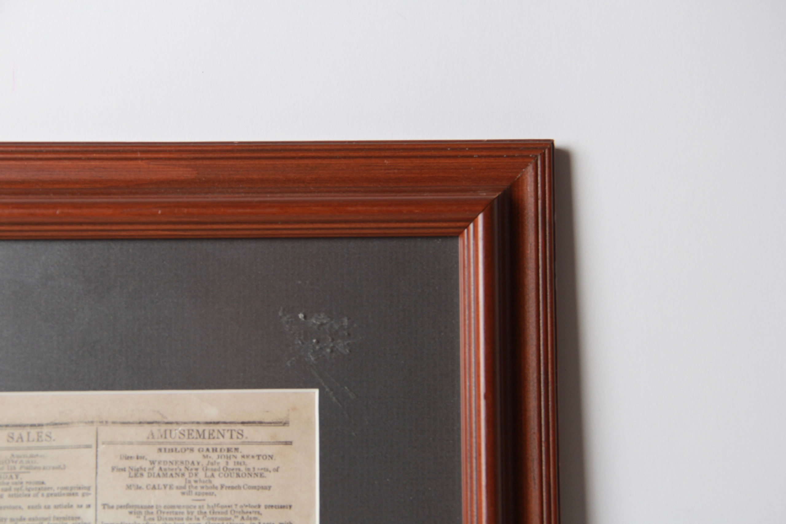 Circa 19th Century Laminated Newspaper