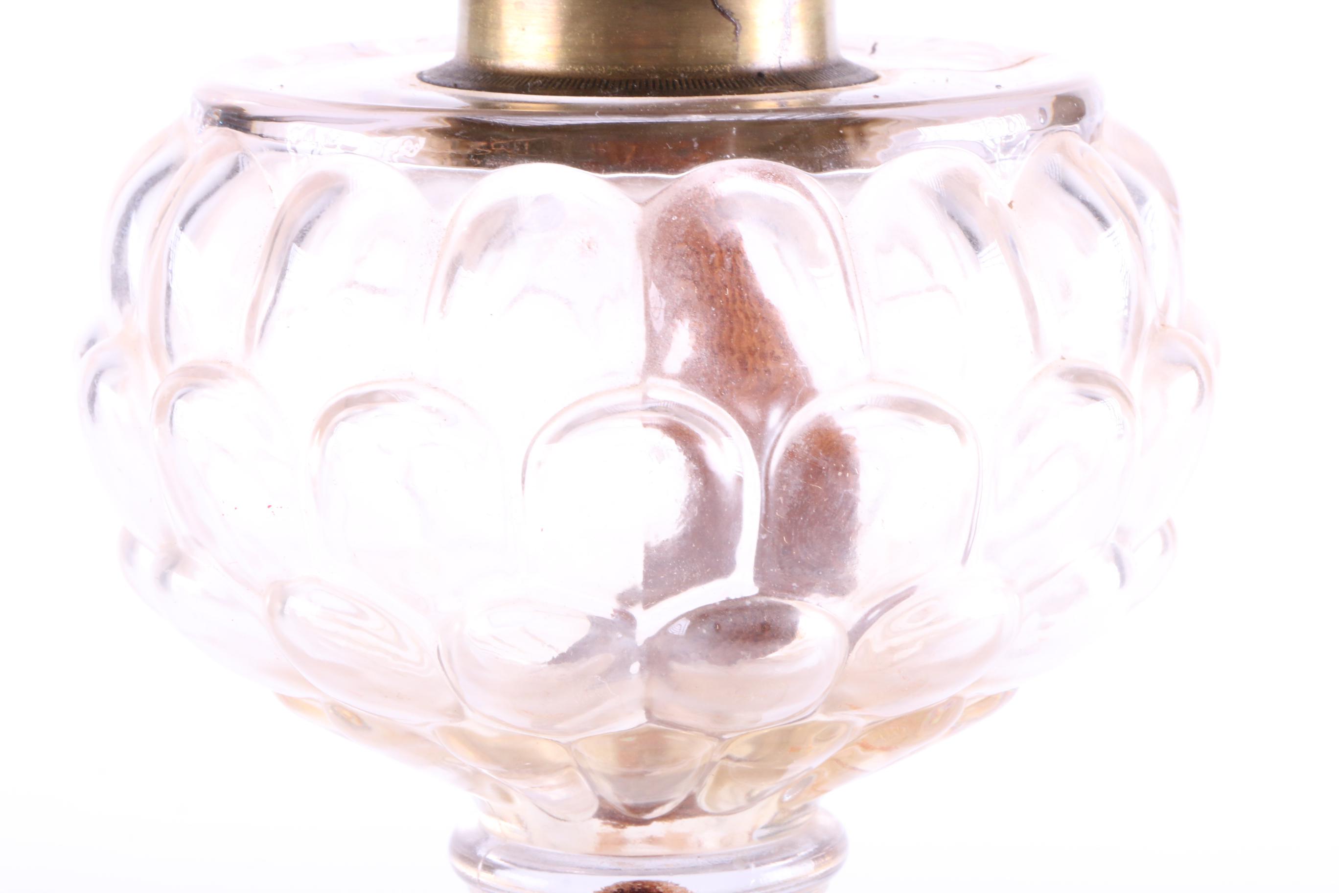 Vintage Glass Oil Lamp