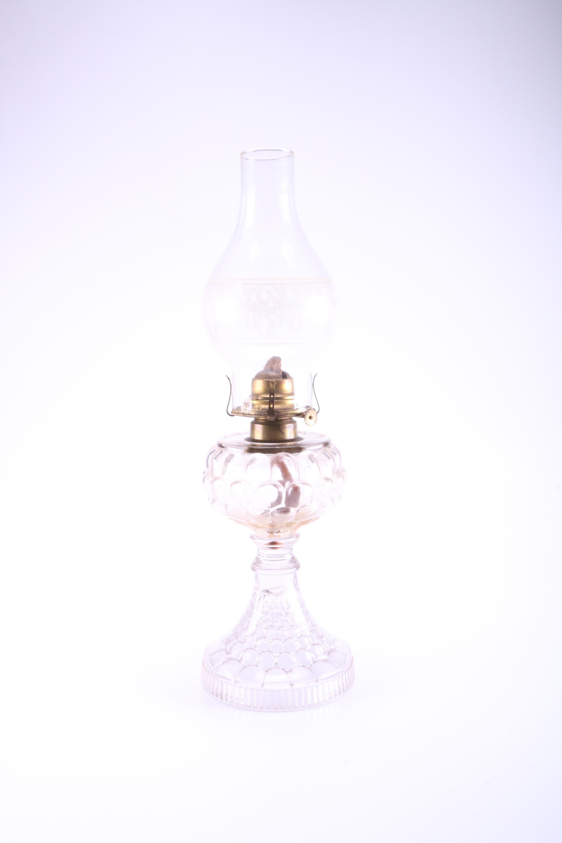 Vintage Glass Oil Lamp
