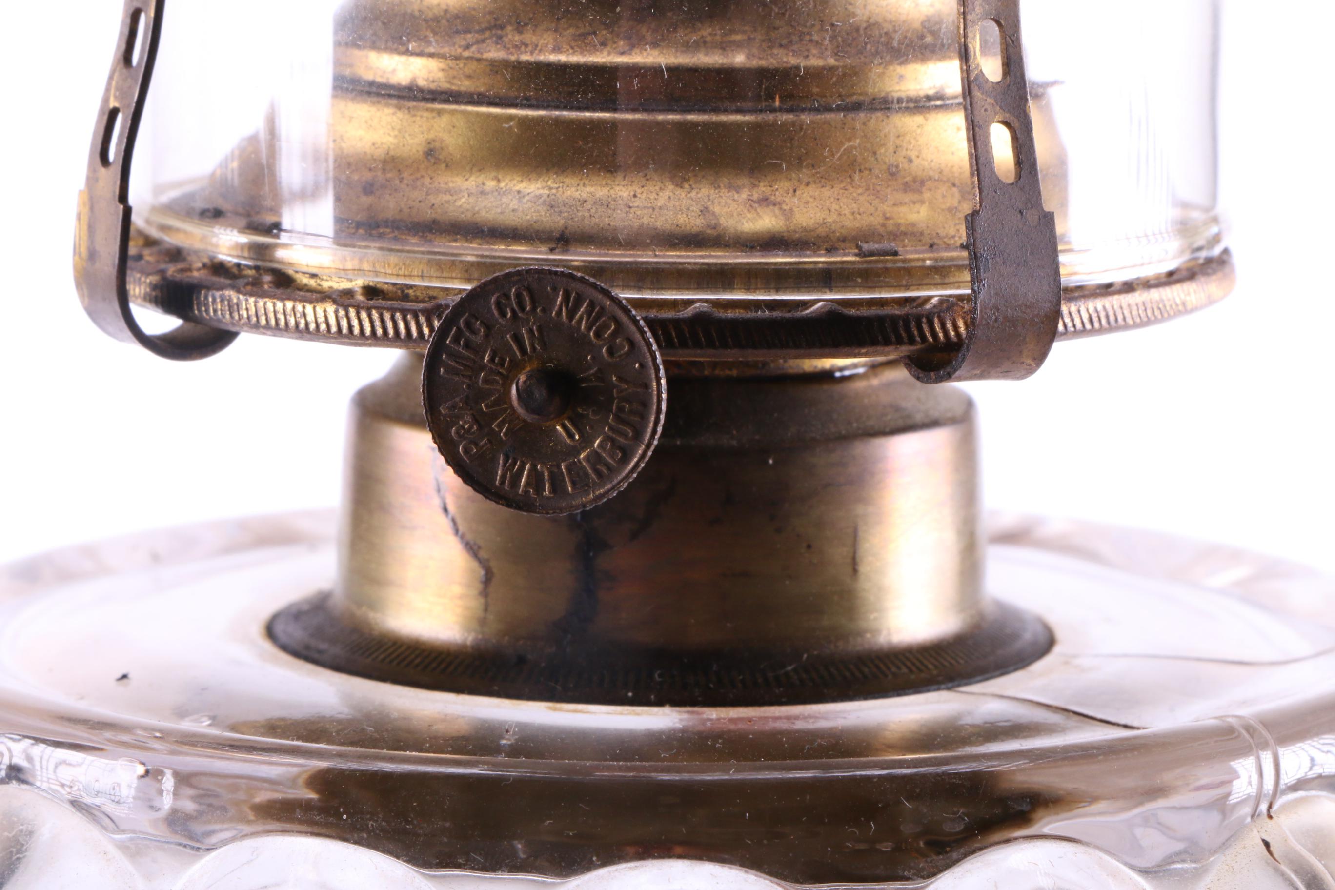 Vintage Glass Oil Lamp