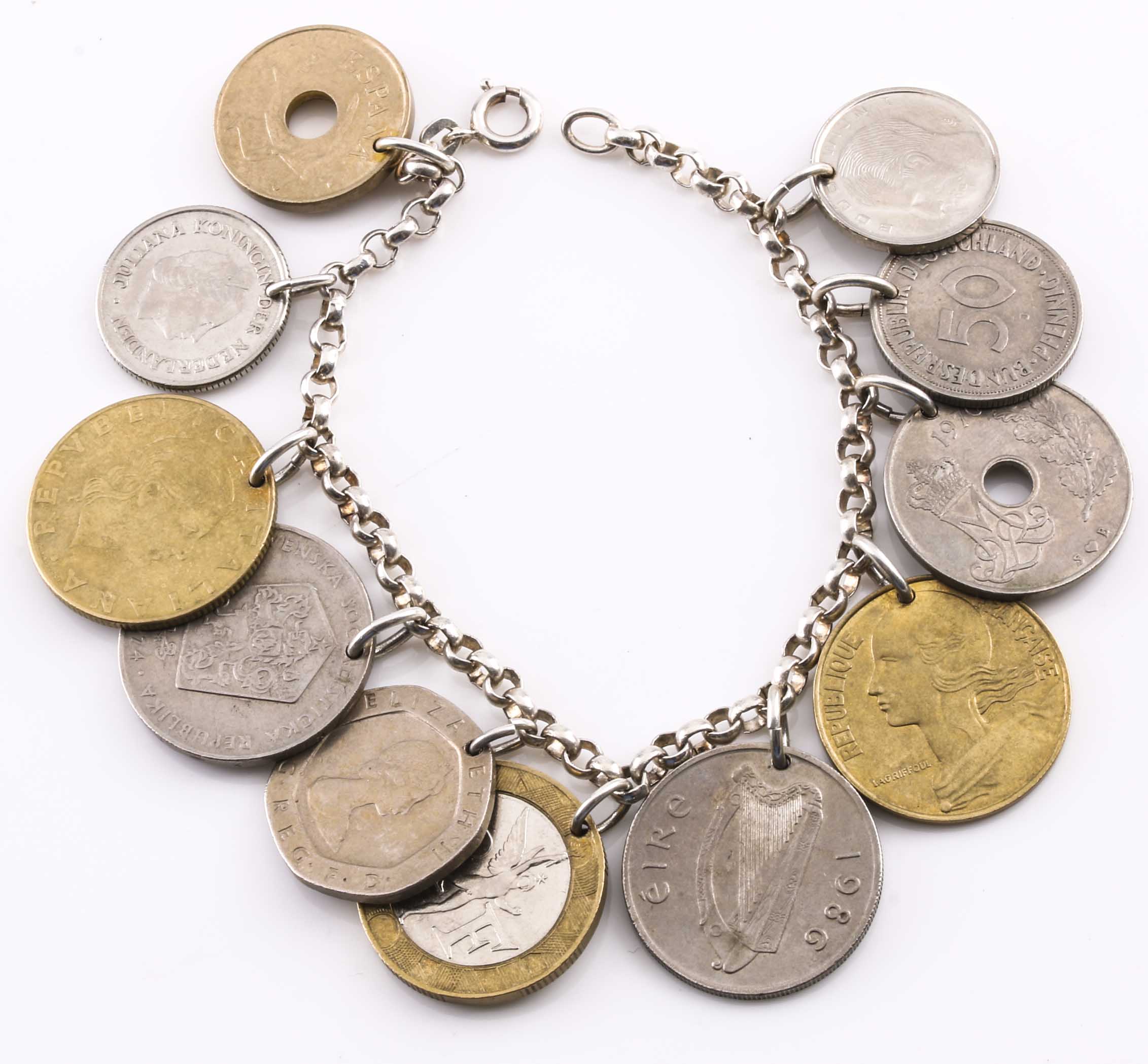 Silver Tone Coin Jewelry