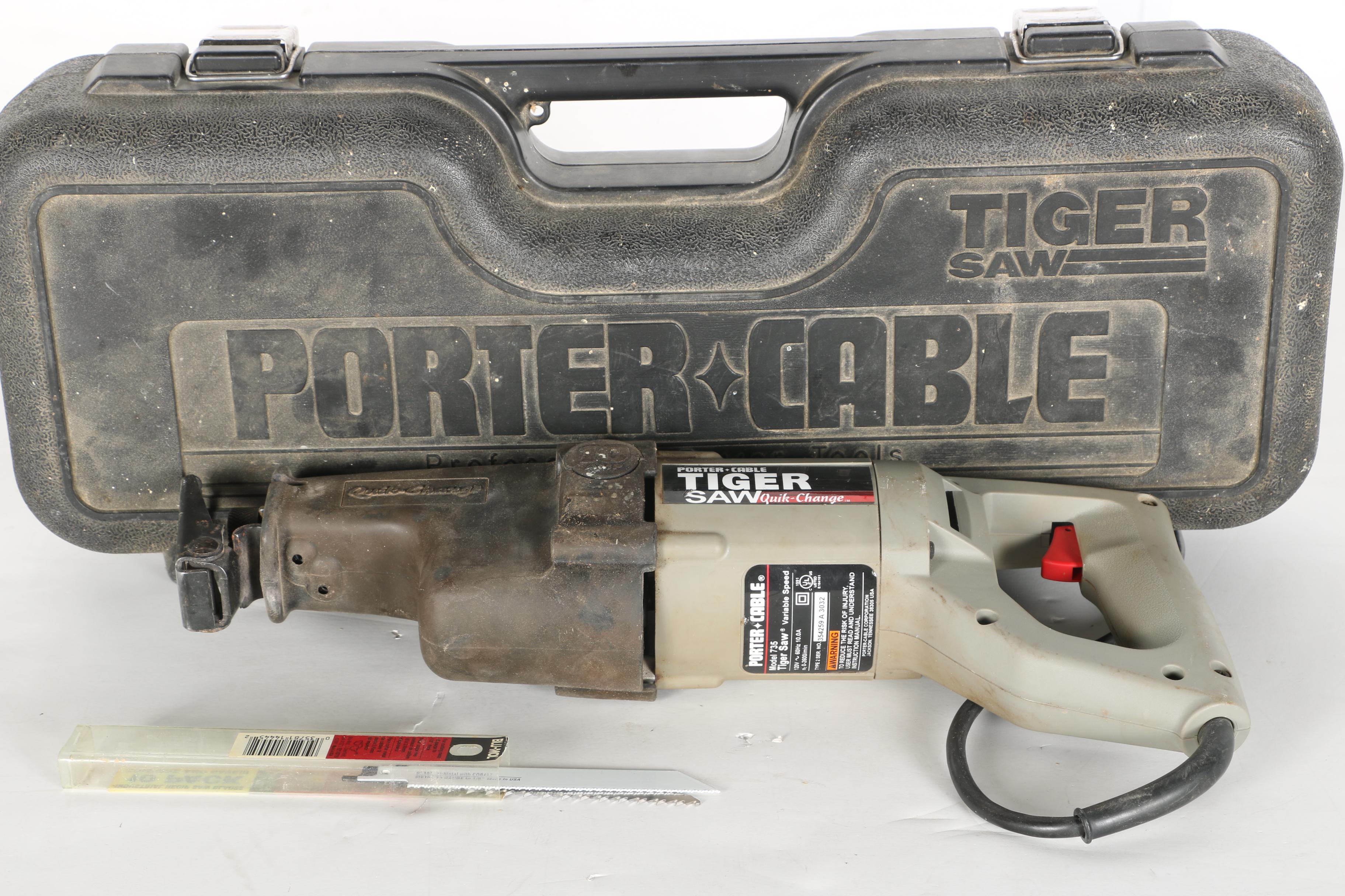 Porter Cable Quik-Change Tiger Saw and McGill Utility Light