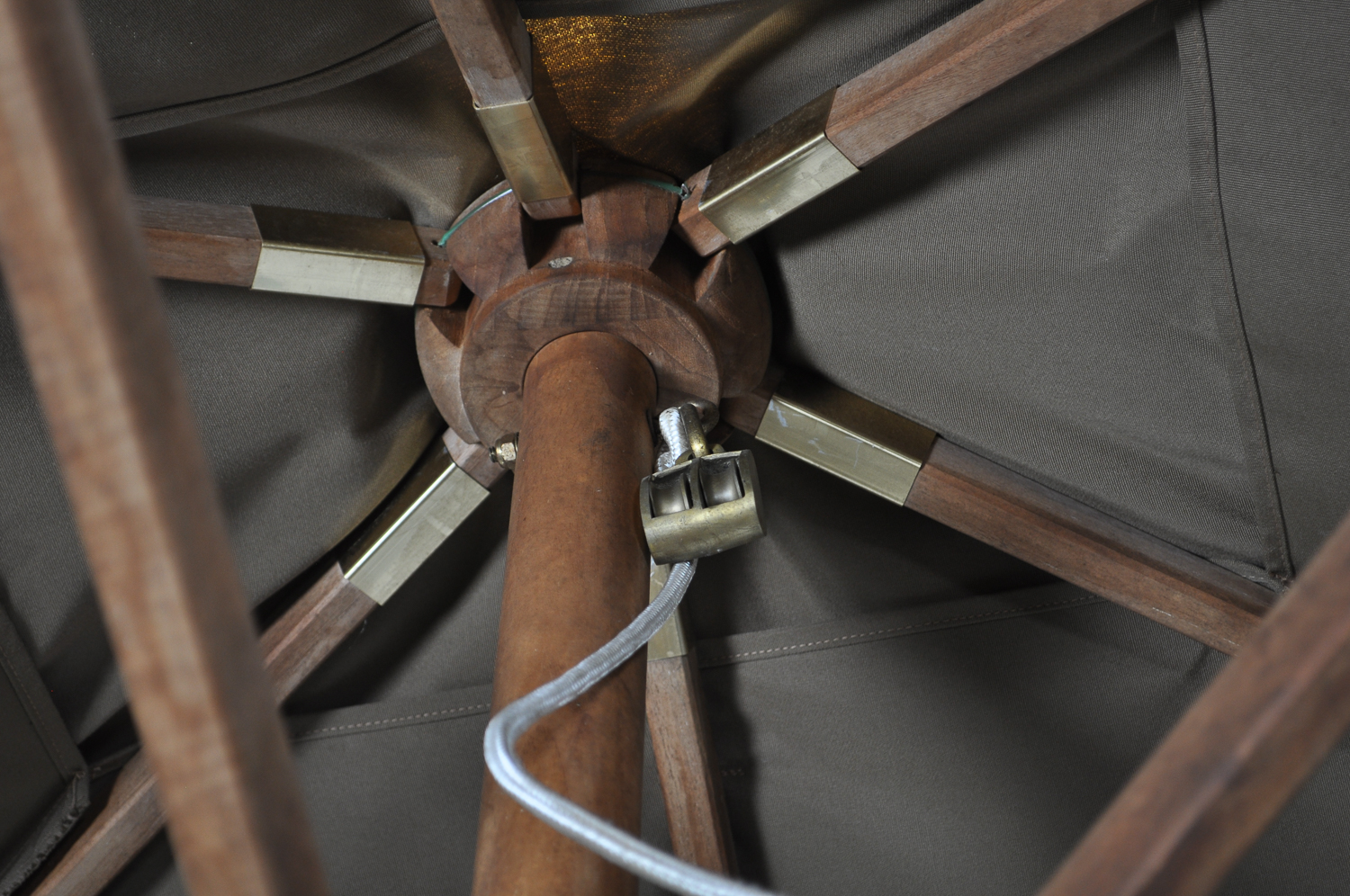 Restoration Hardware Teak Table With Matching Chairs and Umbrella