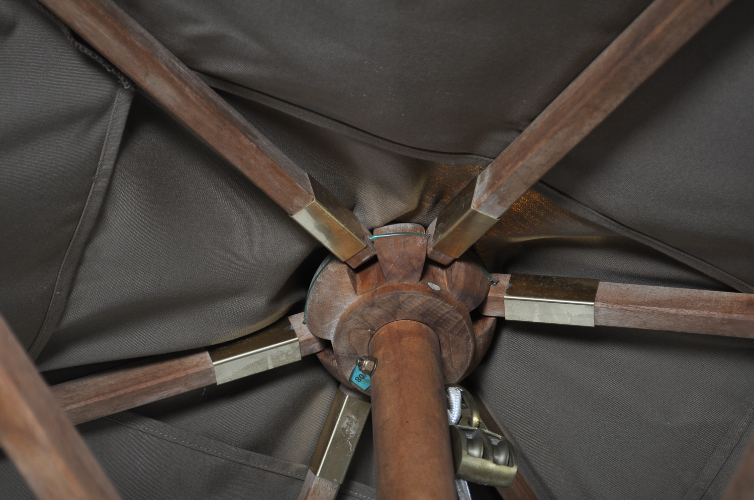 Restoration Hardware Teak Table With Matching Chairs and Umbrella