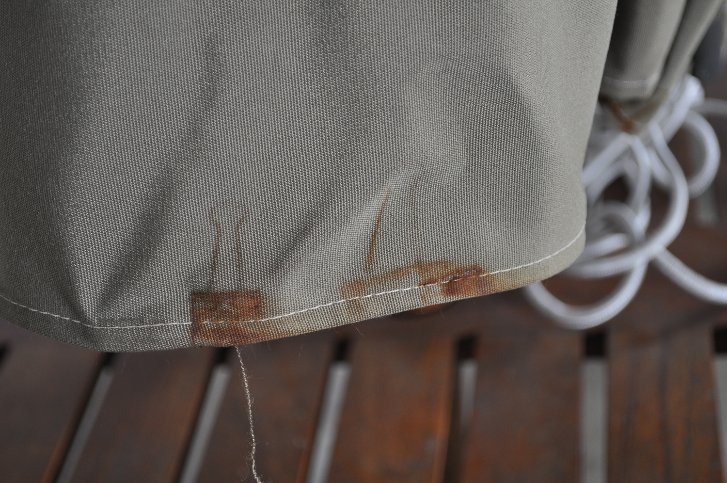 Restoration Hardware Teak Table With Matching Chairs and Umbrella