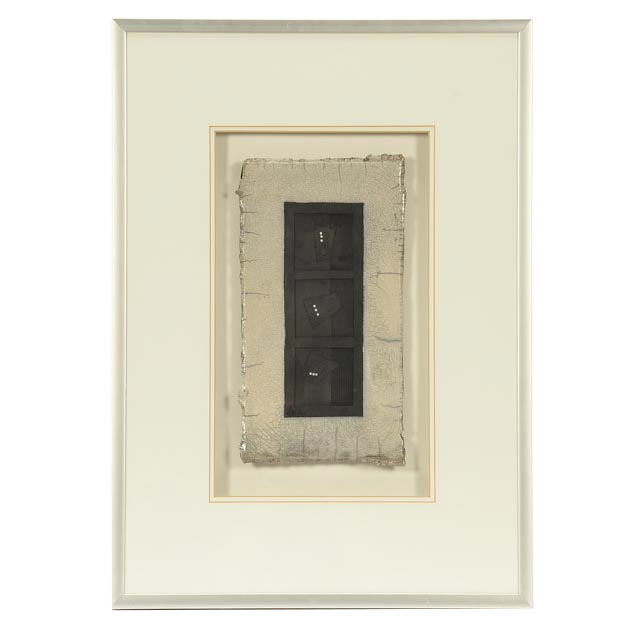 Harolyn Long Raku Fired Framed Stoneware Sculpture