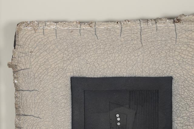 Harolyn Long Raku Fired Framed Stoneware Sculpture