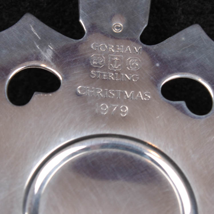 Sterling Silver Gorham Christmas Ornaments