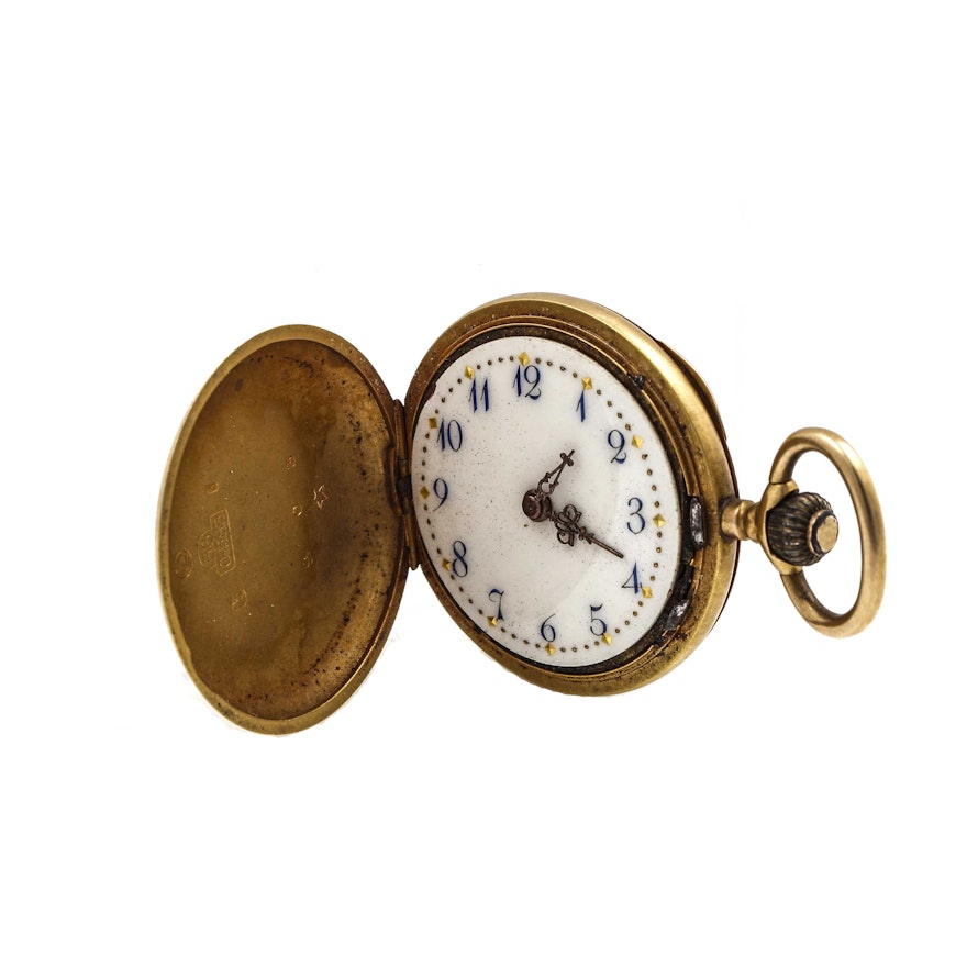 14K Yellow Gold Pocket Watch