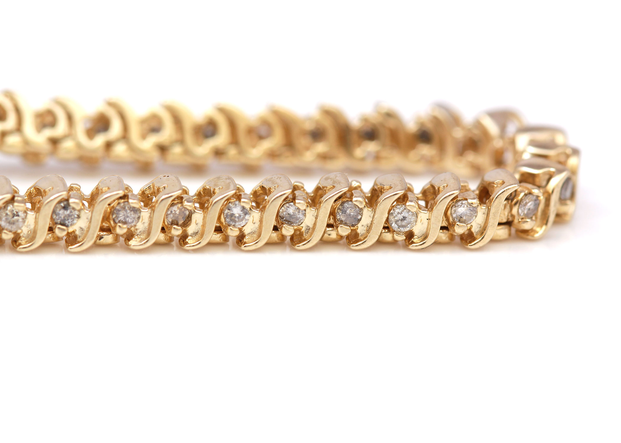 14K Yellow Gold 1.00 CTW Diamond Bracelet