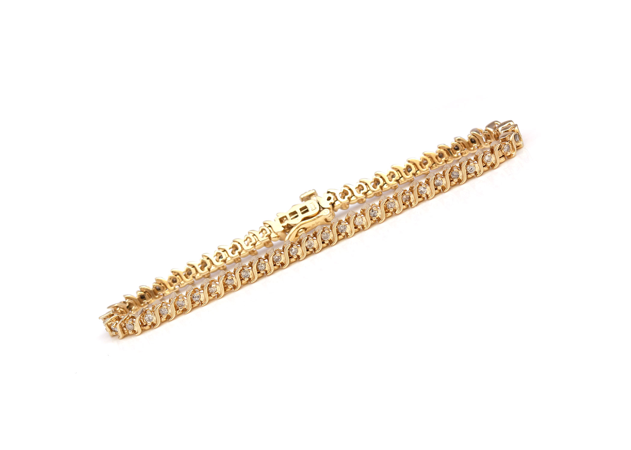 14K Yellow Gold 1.00 CTW Diamond Bracelet