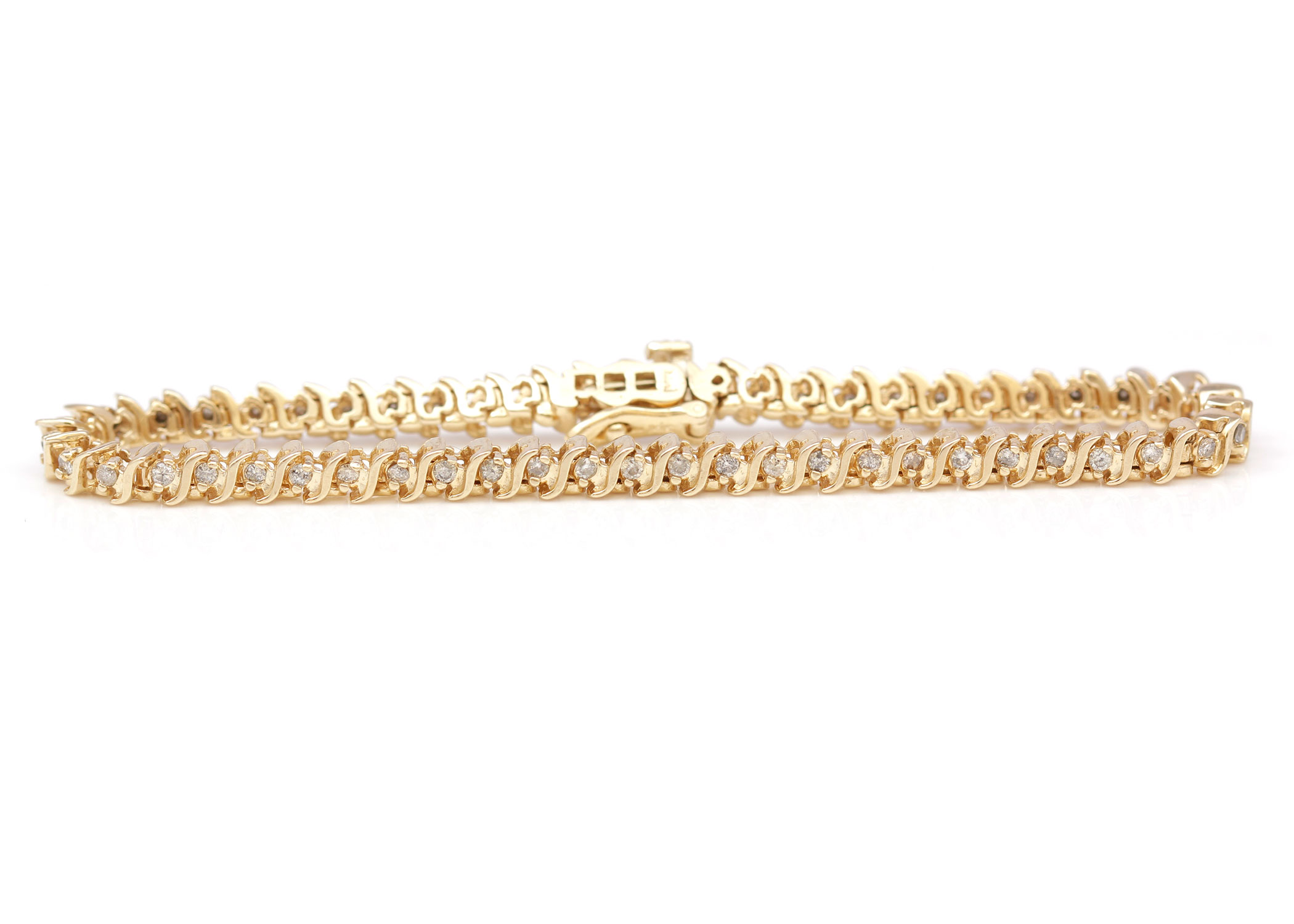 14K Yellow Gold 1.00 CTW Diamond Bracelet