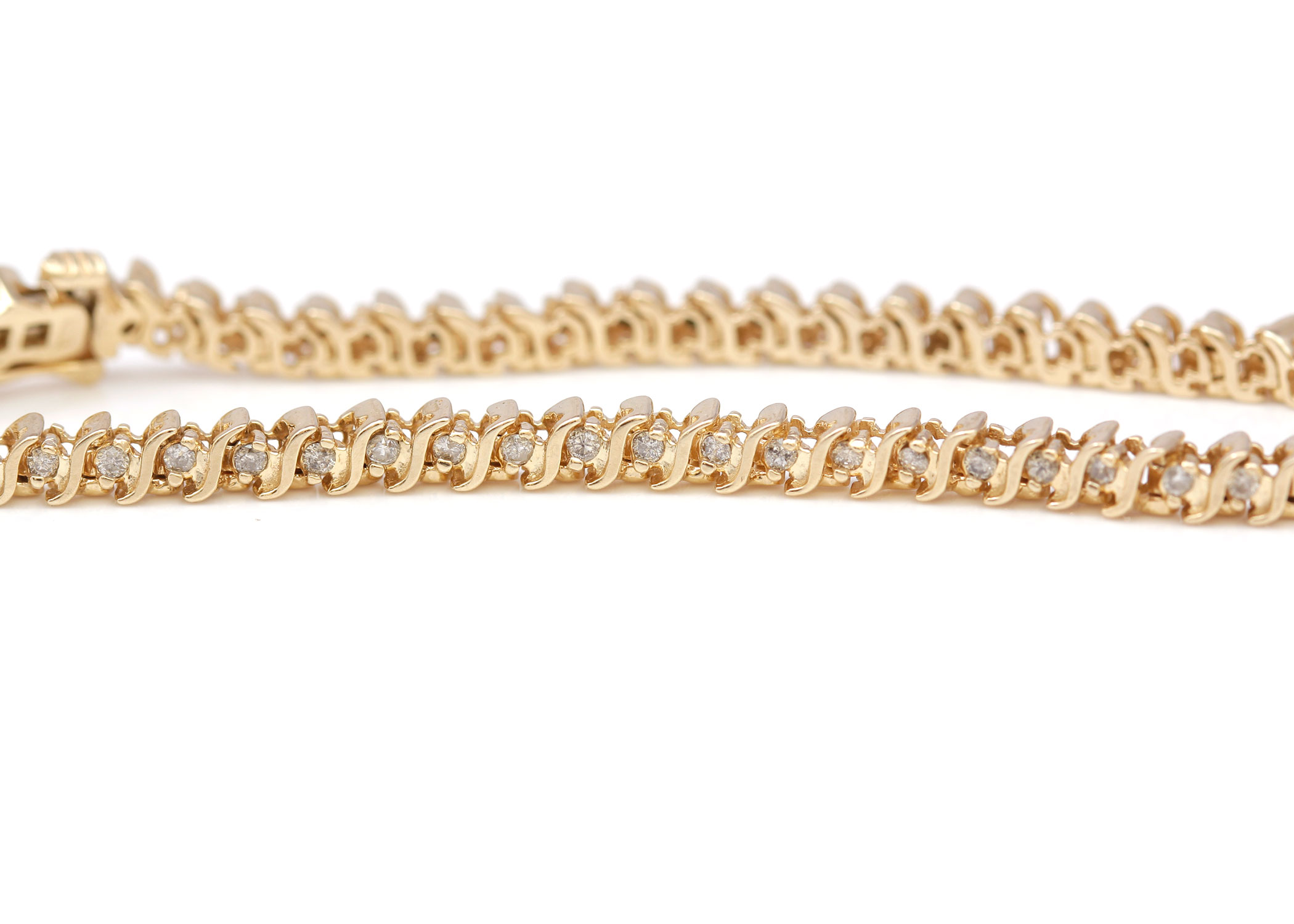 14K Yellow Gold 1.00 CTW Diamond Bracelet