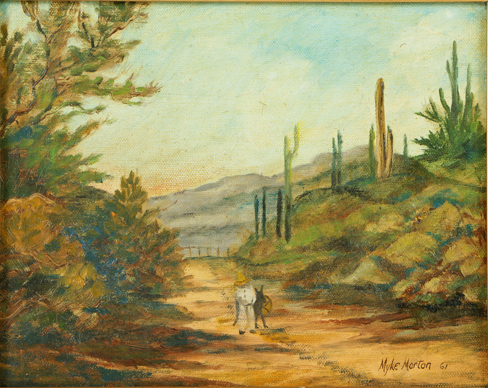 Myke Morton Oil Painting on Canvas "Durango Mexico Alpa Pass"