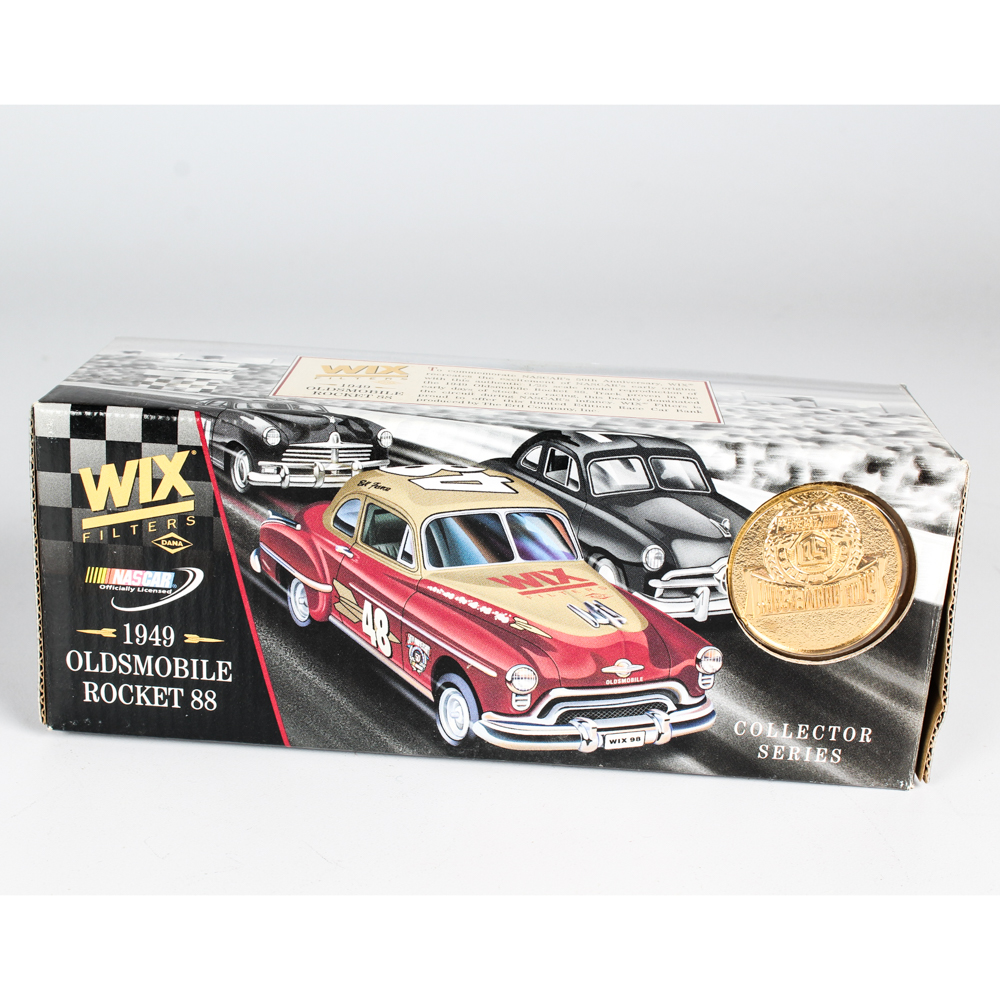 1949 Oldsmovile Rocket 88 Die-Cast Replica Bank with NASCAR CoA