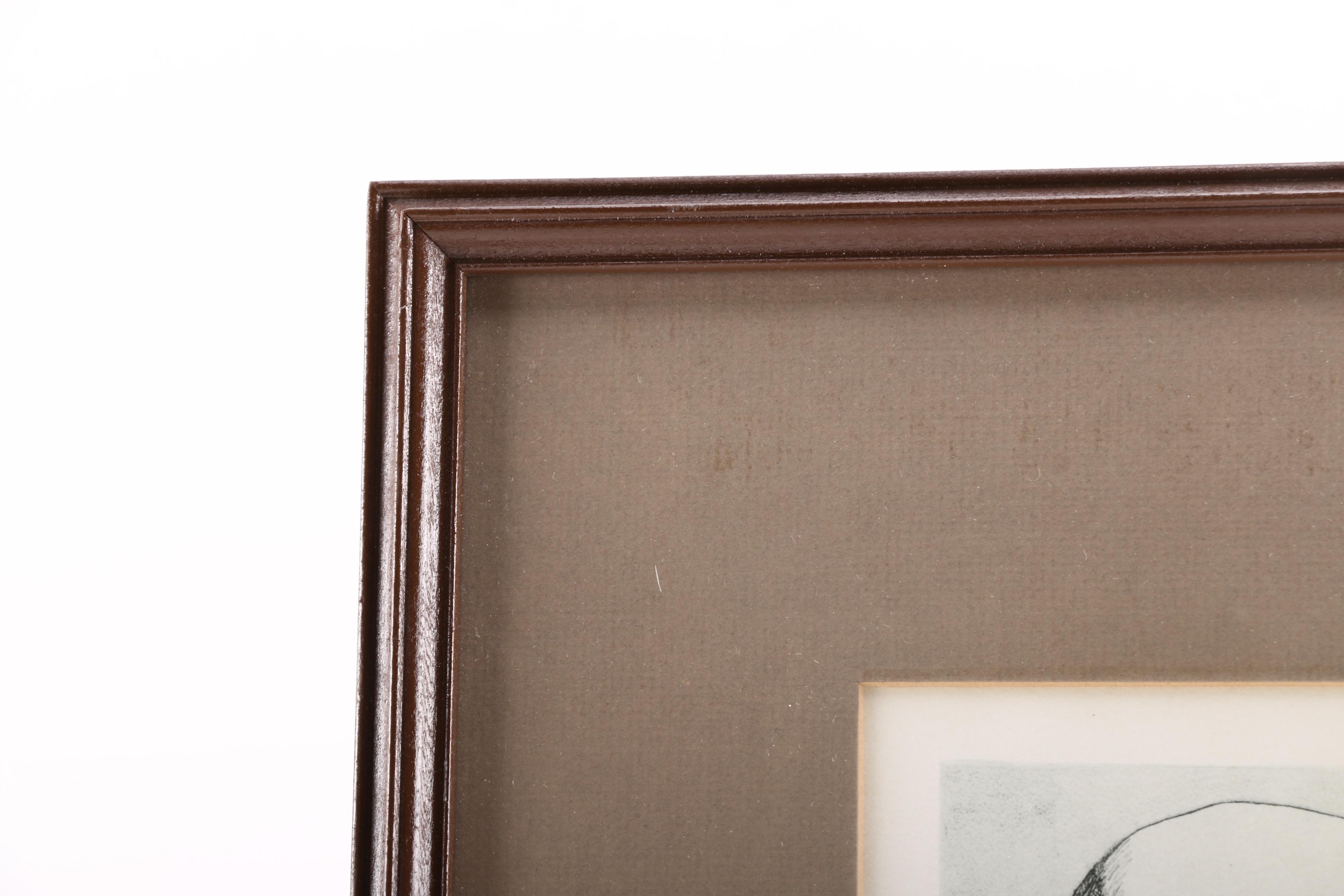 Charles Bragg First Edition Offset Lithograph "Cross Examination"