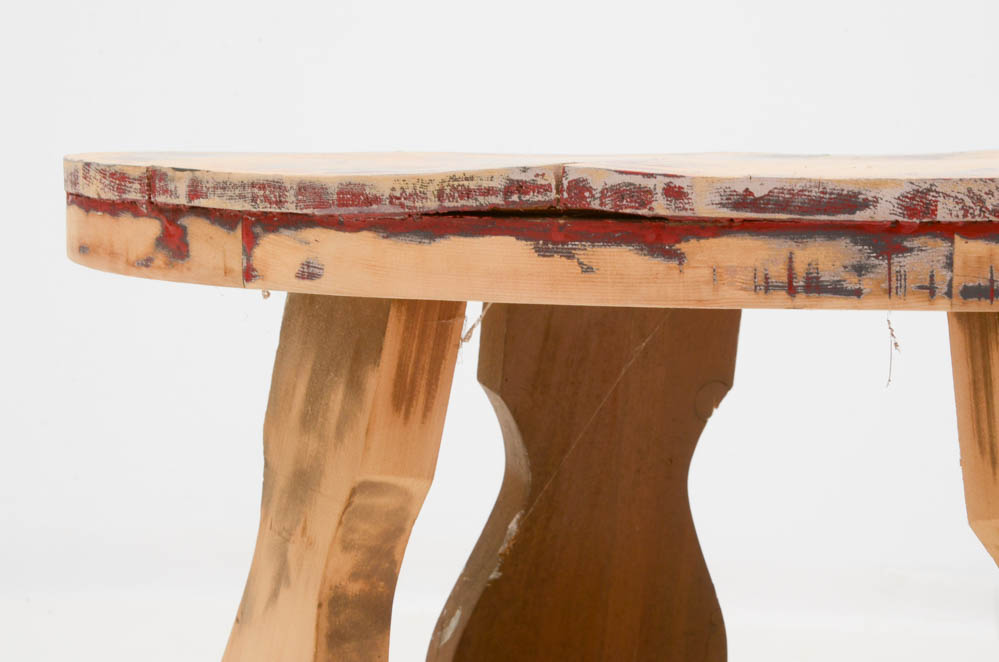 Painted Round Wood Table