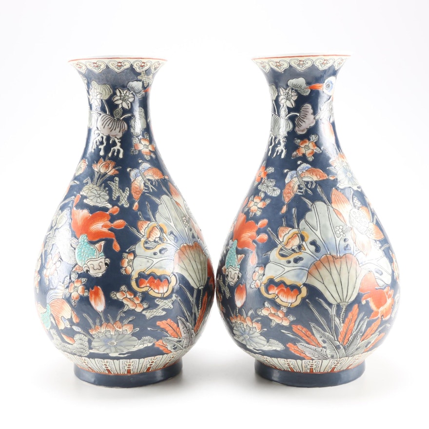 Pair of Large Chinese Ceramic Vases