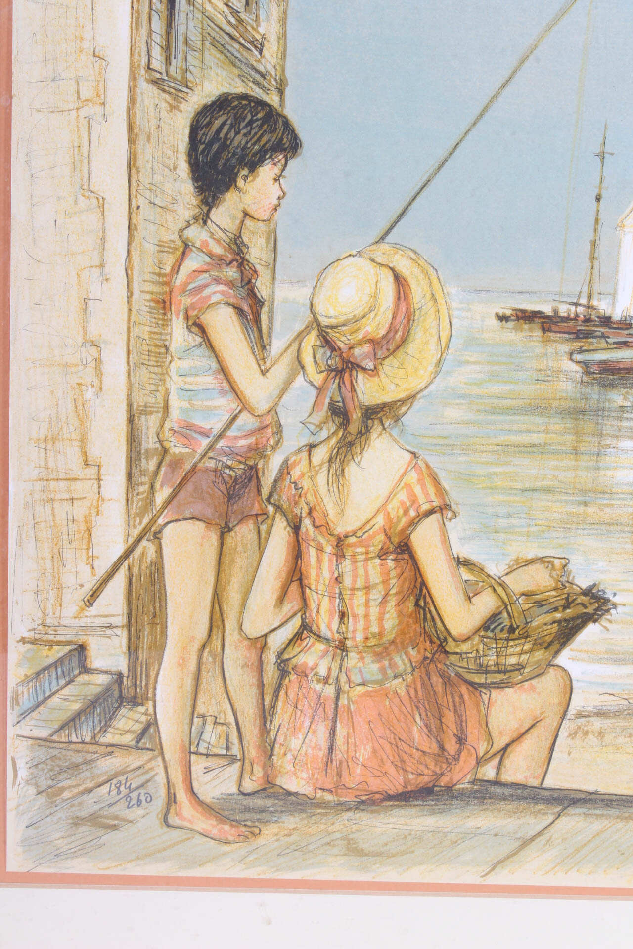 Jacques Lalande Limited Edition Lithograph "Retour de Peche"