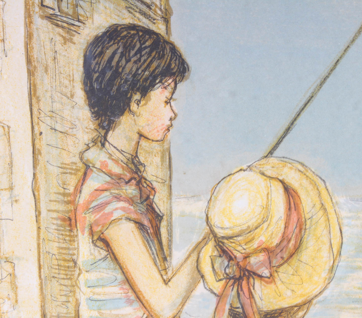 Jacques Lalande Limited Edition Lithograph "Retour de Peche"