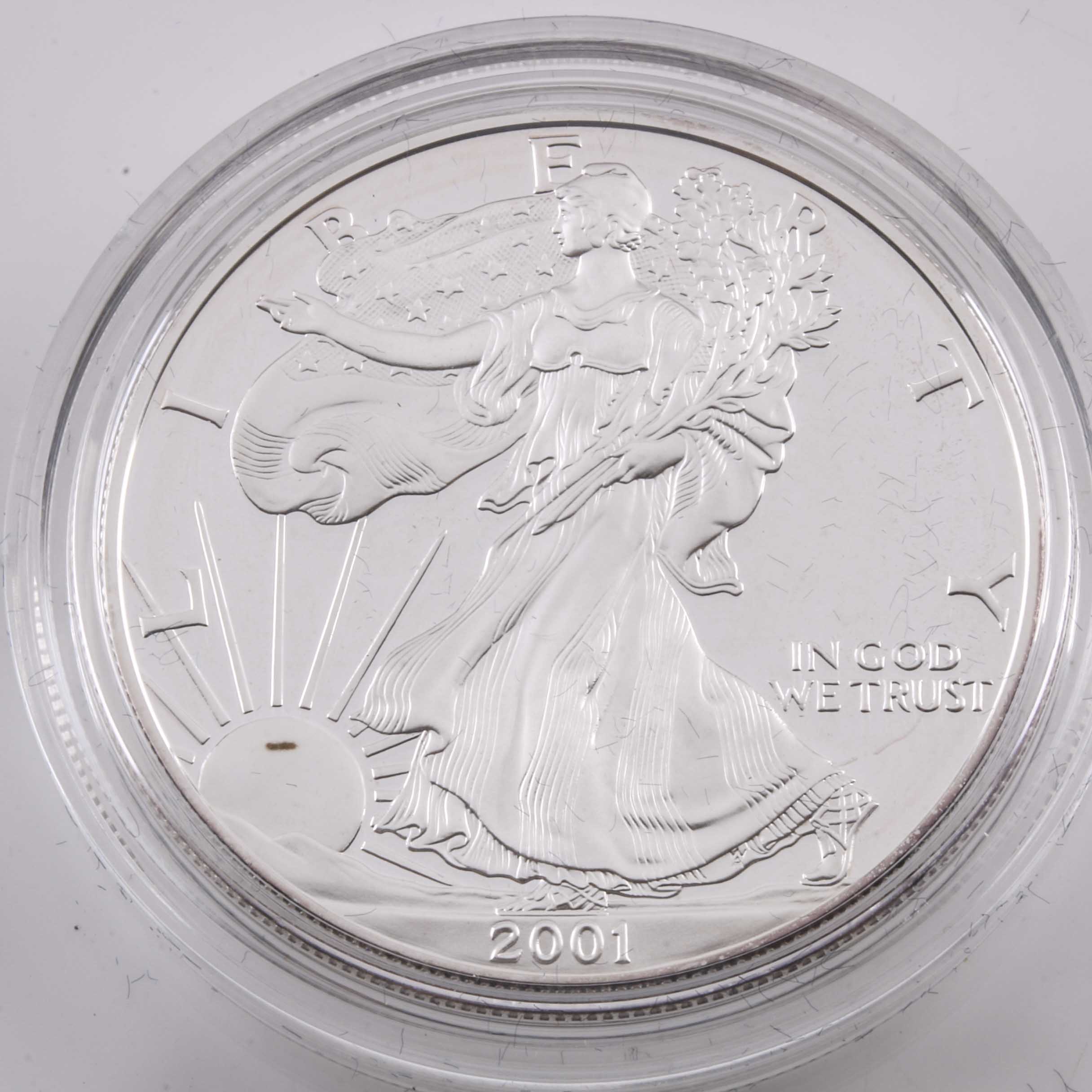 2001 W One Dollar U.S. Silver Eagle Proof Coin