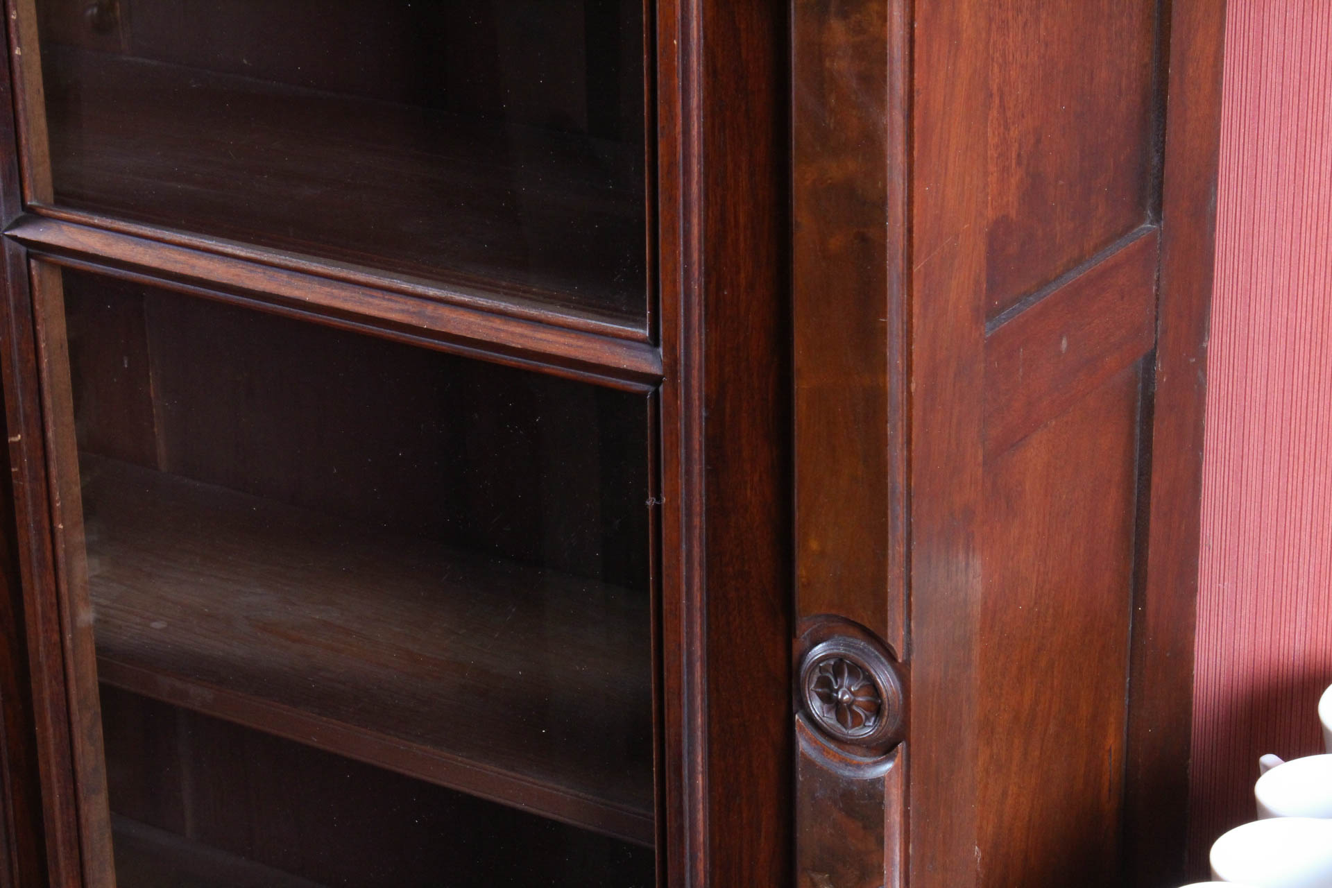 Vintage Florentine Inspired Glass Front Display Cabinet