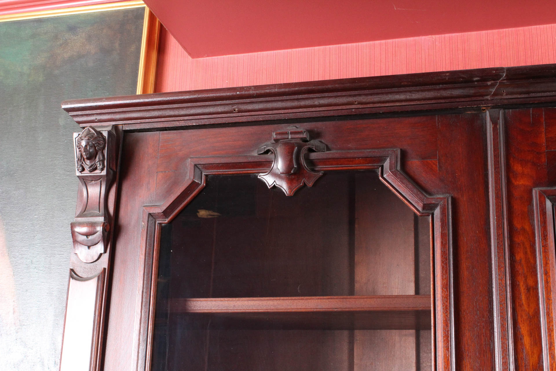 Vintage Florentine Inspired Glass Front Display Cabinet