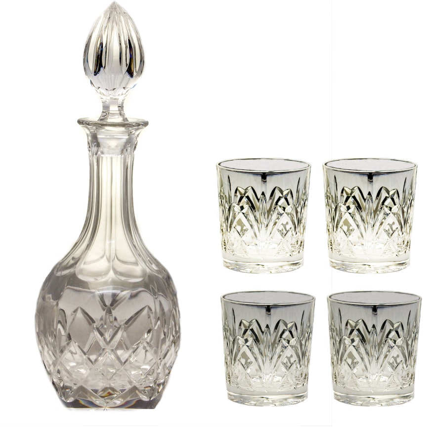 A Waterford Decanter with Glasses