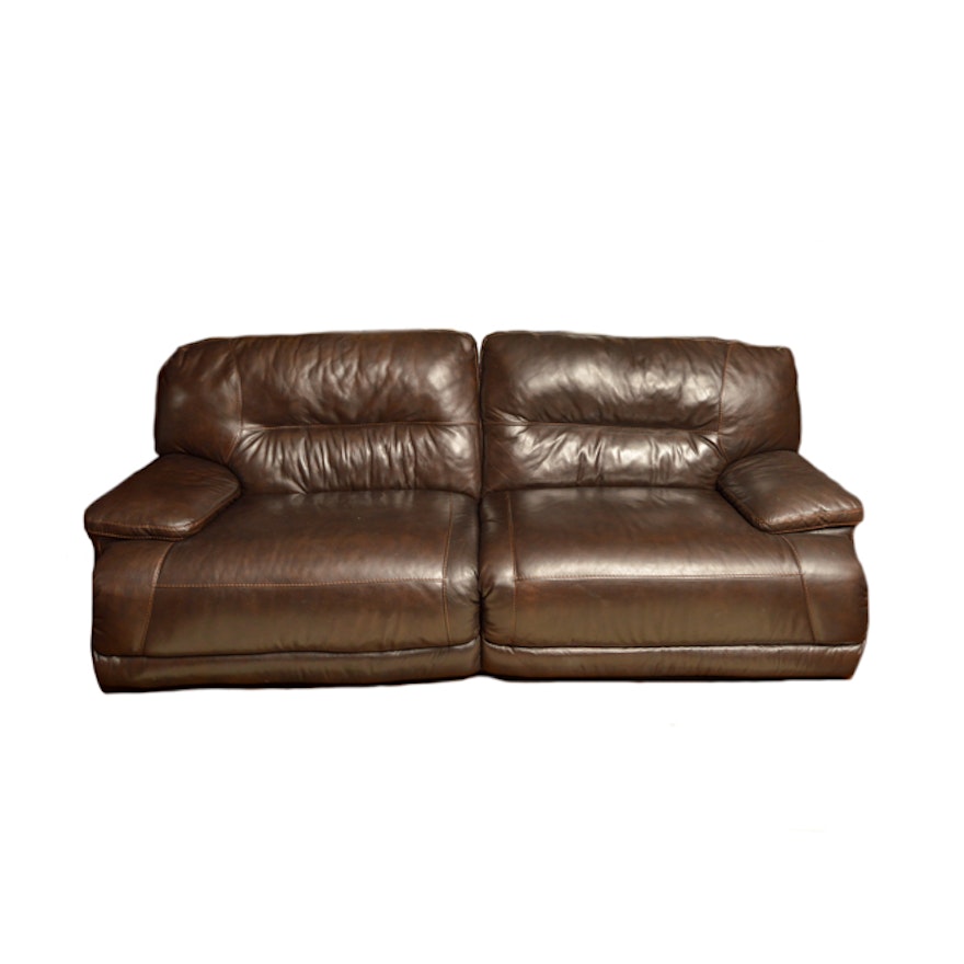 Leather Electric Reclining Sofa