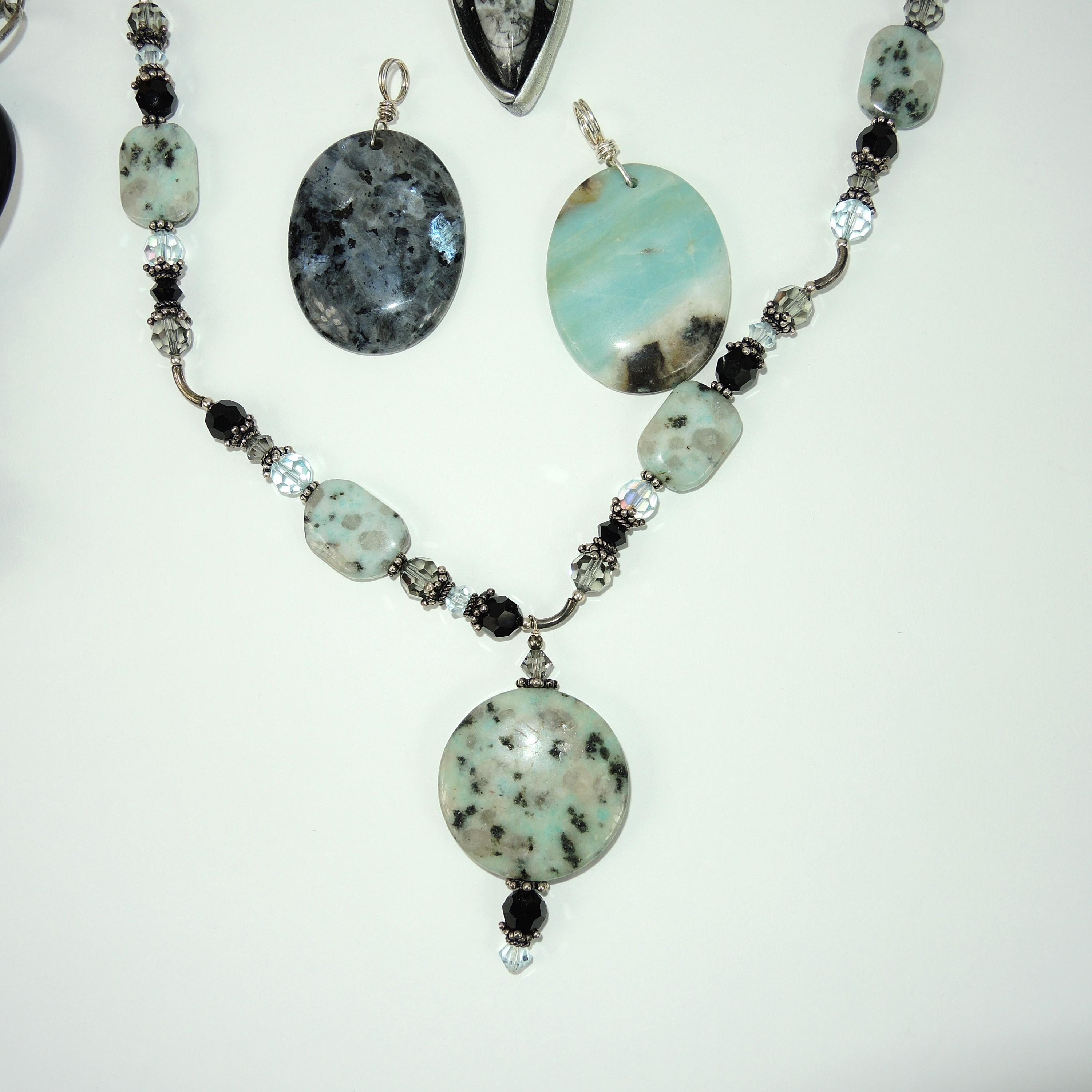 Six Piece Costume Jewelry Collection with Lia Harmon Artisan Bracelet