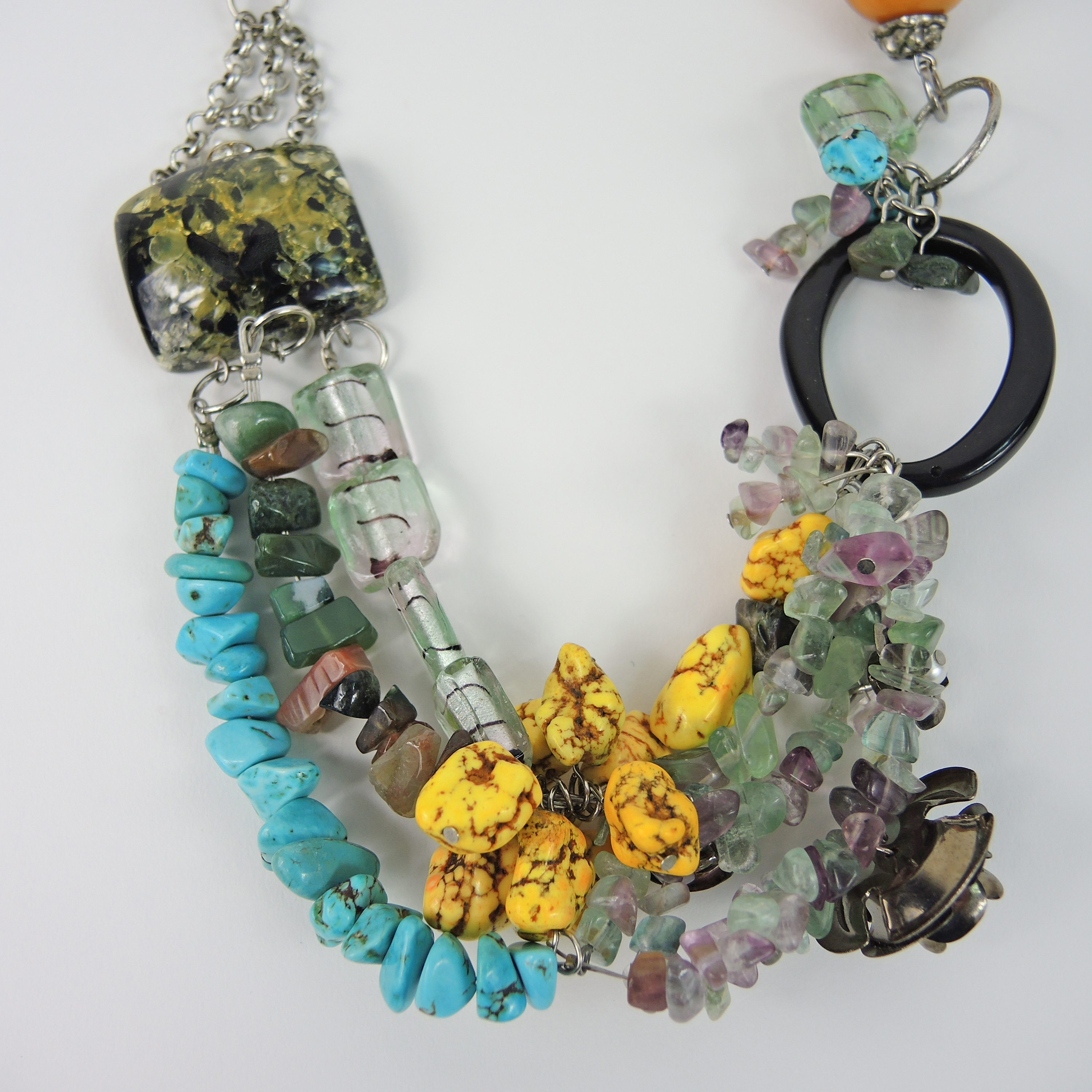 Six Piece Costume Jewelry Collection with Lia Harmon Artisan Bracelet