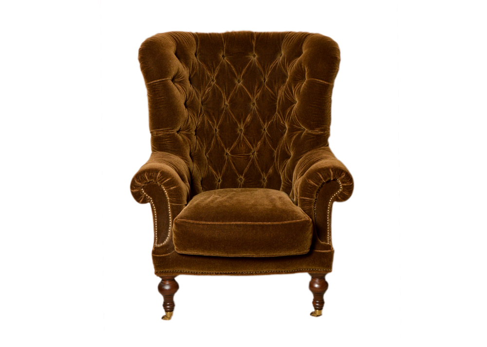 Two Mohair Chairs by Lillian August Collection