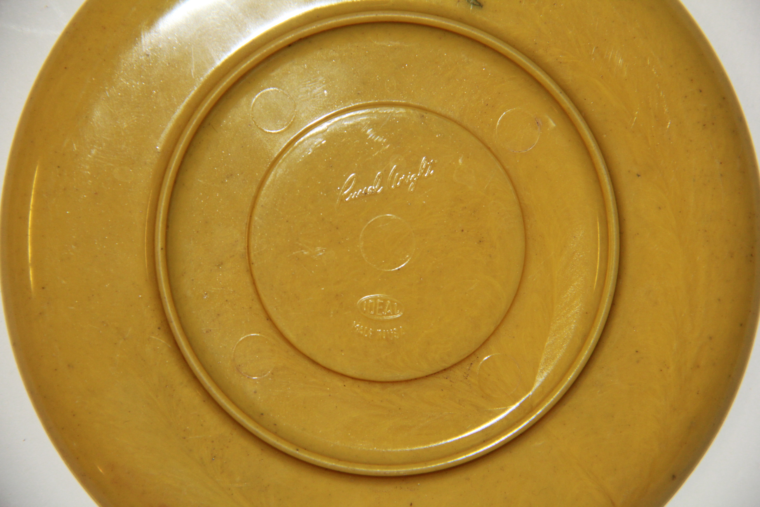 Vintage Russel Wright Children's Play Set Dishes and Wooden Tray