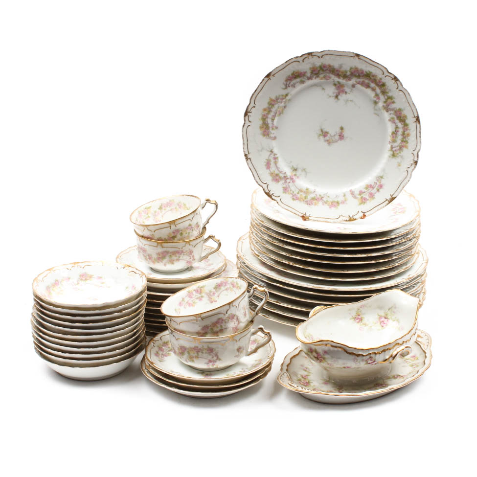 Pink and Yellow Rosette China by Haviland