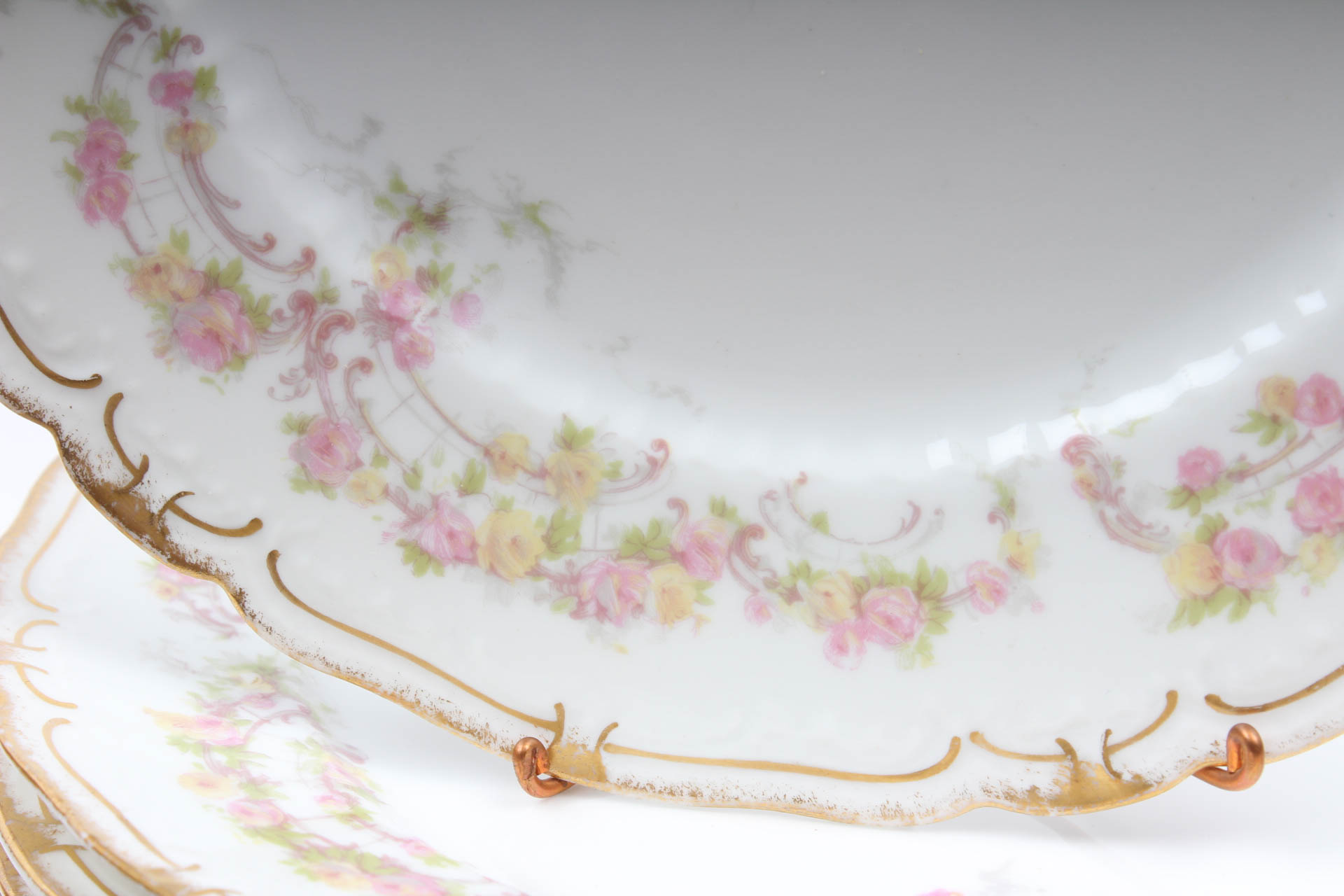 Pink and Yellow Rosette China by Haviland