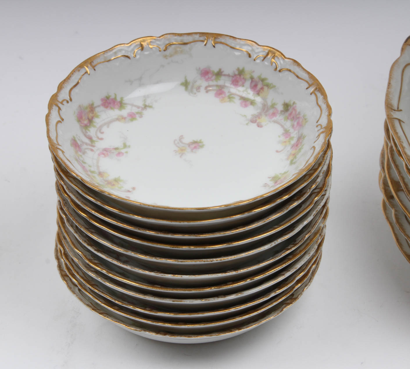 Pink and Yellow Rosette China by Haviland
