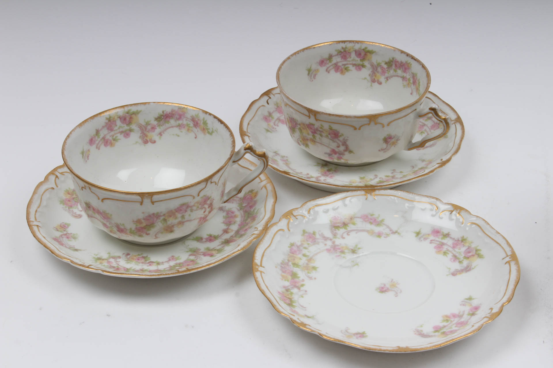 Pink and Yellow Rosette China by Haviland