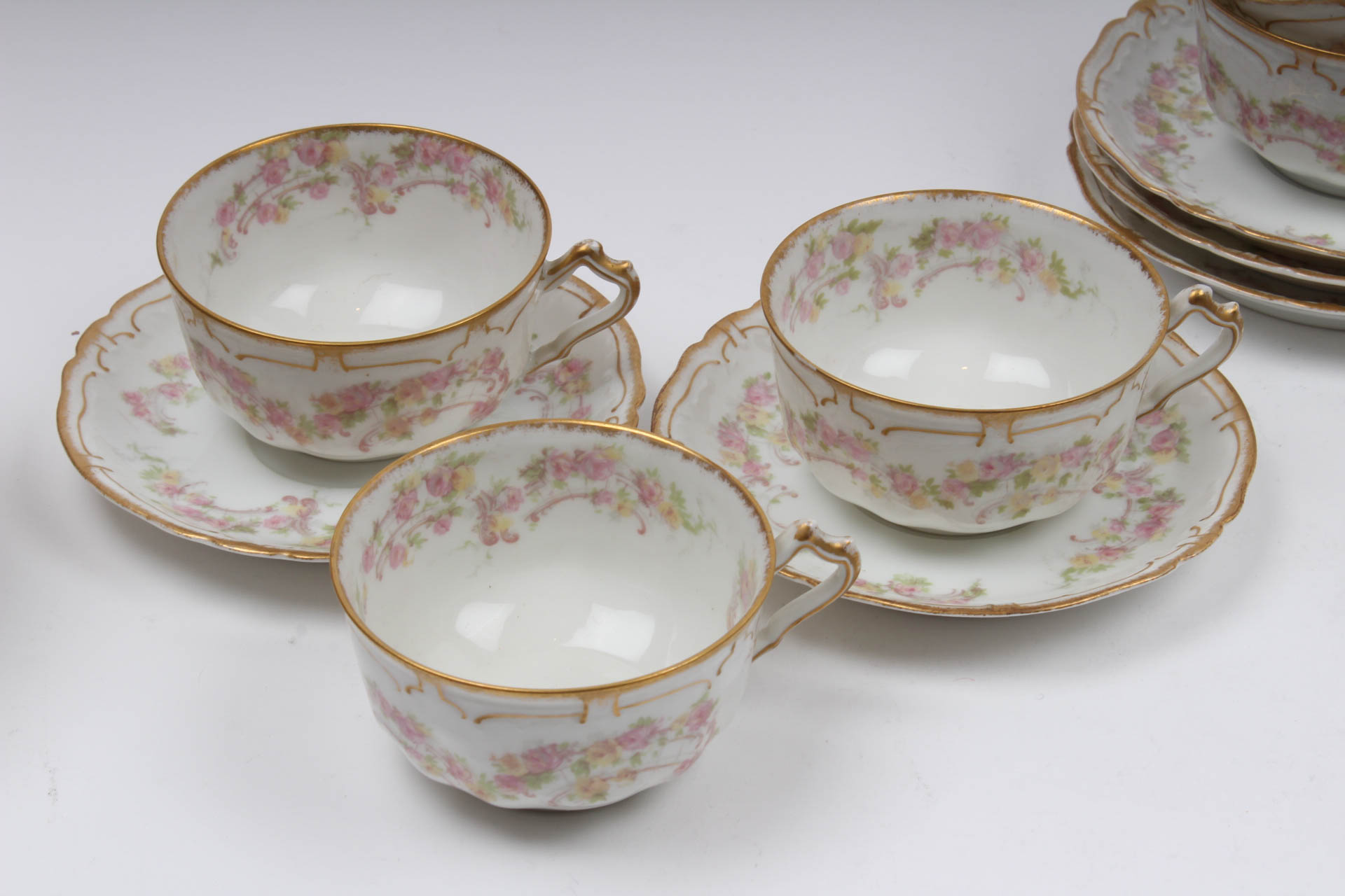 Pink and Yellow Rosette China by Haviland