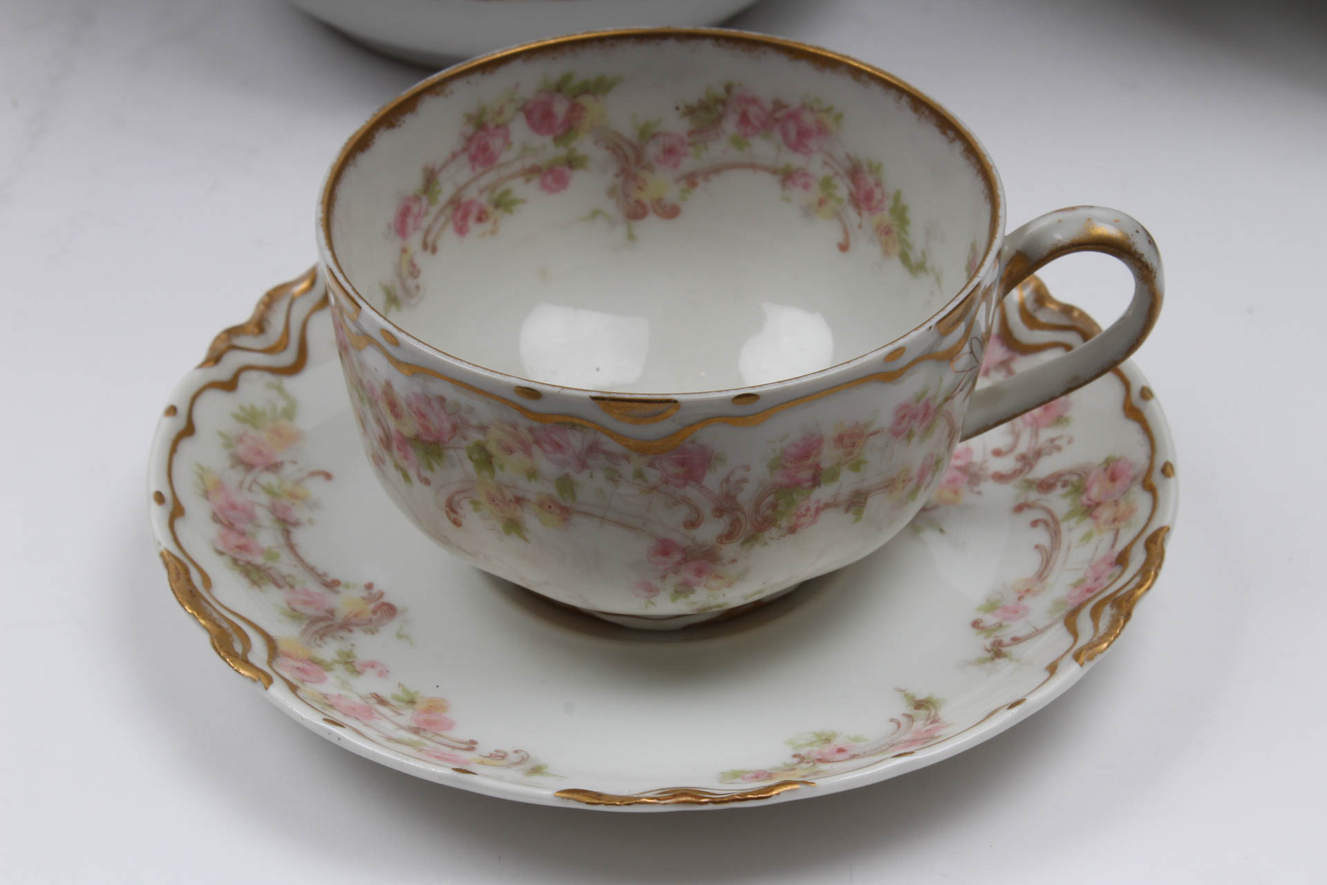 Pink and Yellow Rosette China by Haviland