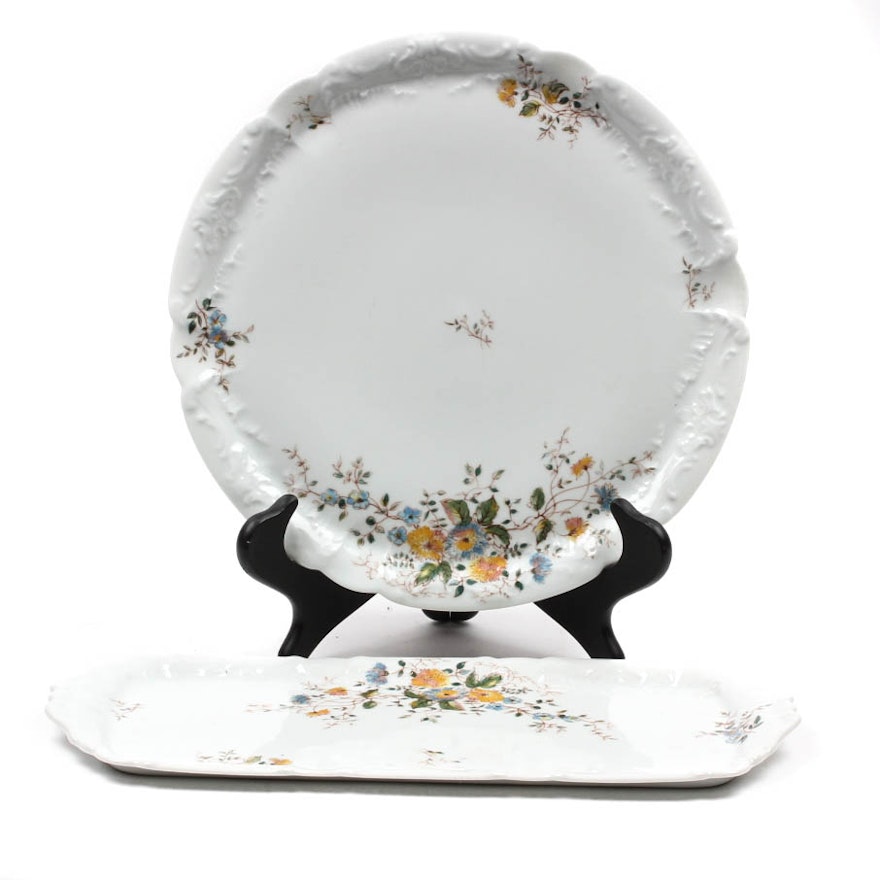 L & C Limoges "Charmette" Serving Pieces