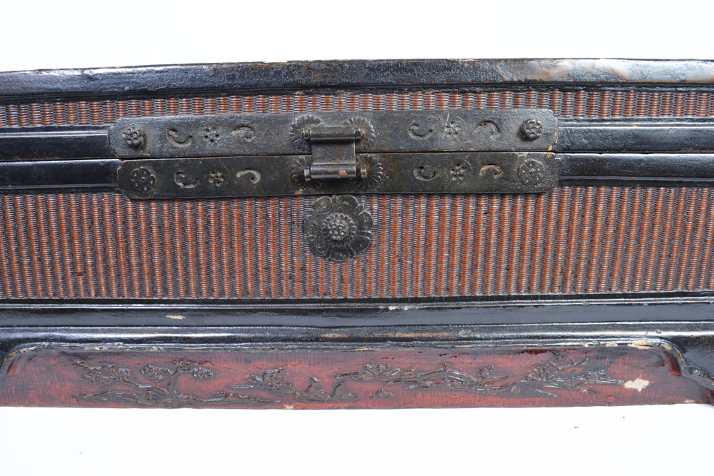 Antique Japanese Meiji Period Wooden Document Box