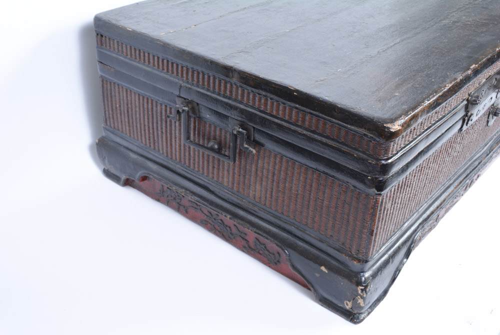 Antique Japanese Meiji Period Wooden Document Box