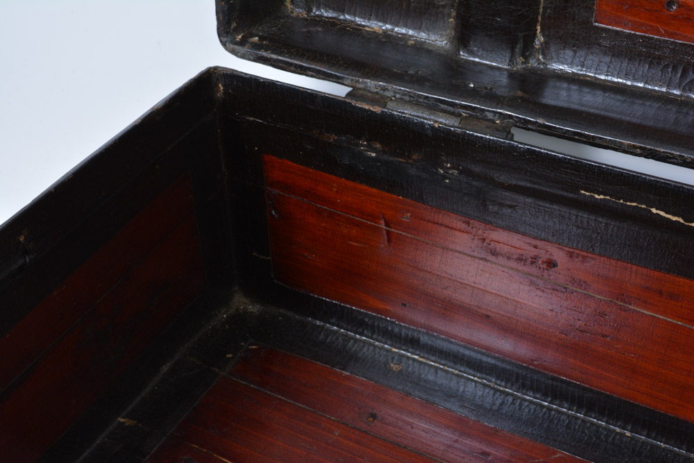 Antique Japanese Meiji Period Wooden Document Box