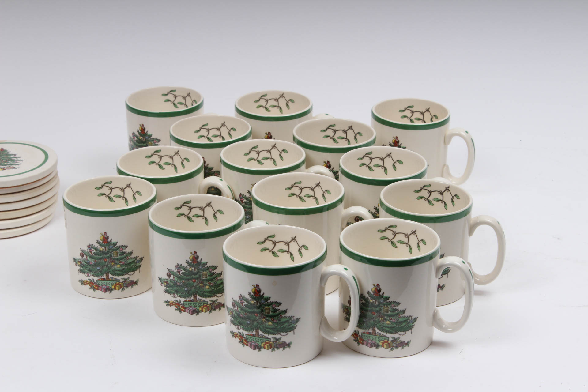 Spode "Christmas Tree" China Mugs and Bowls