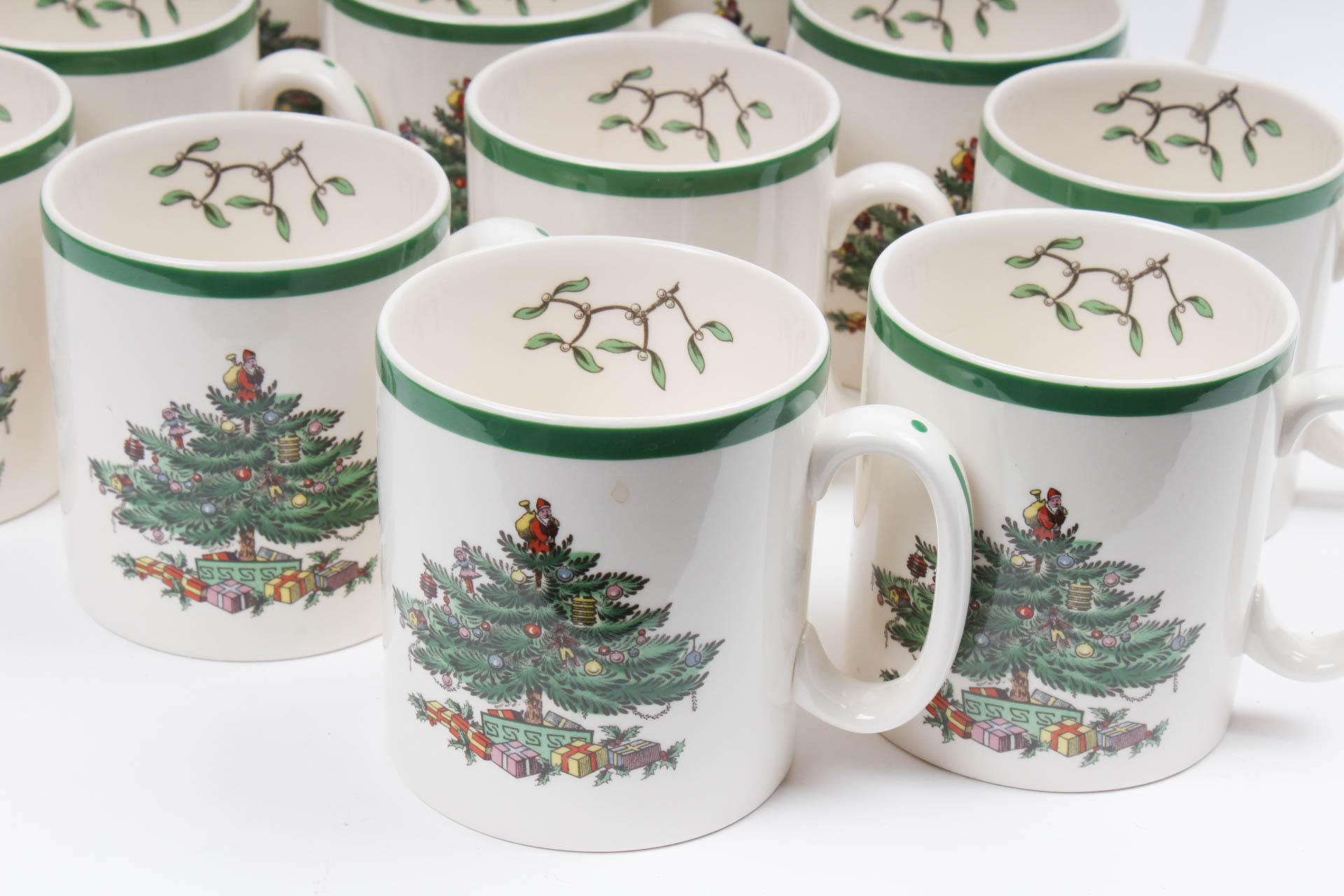 Spode "Christmas Tree" China Mugs and Bowls