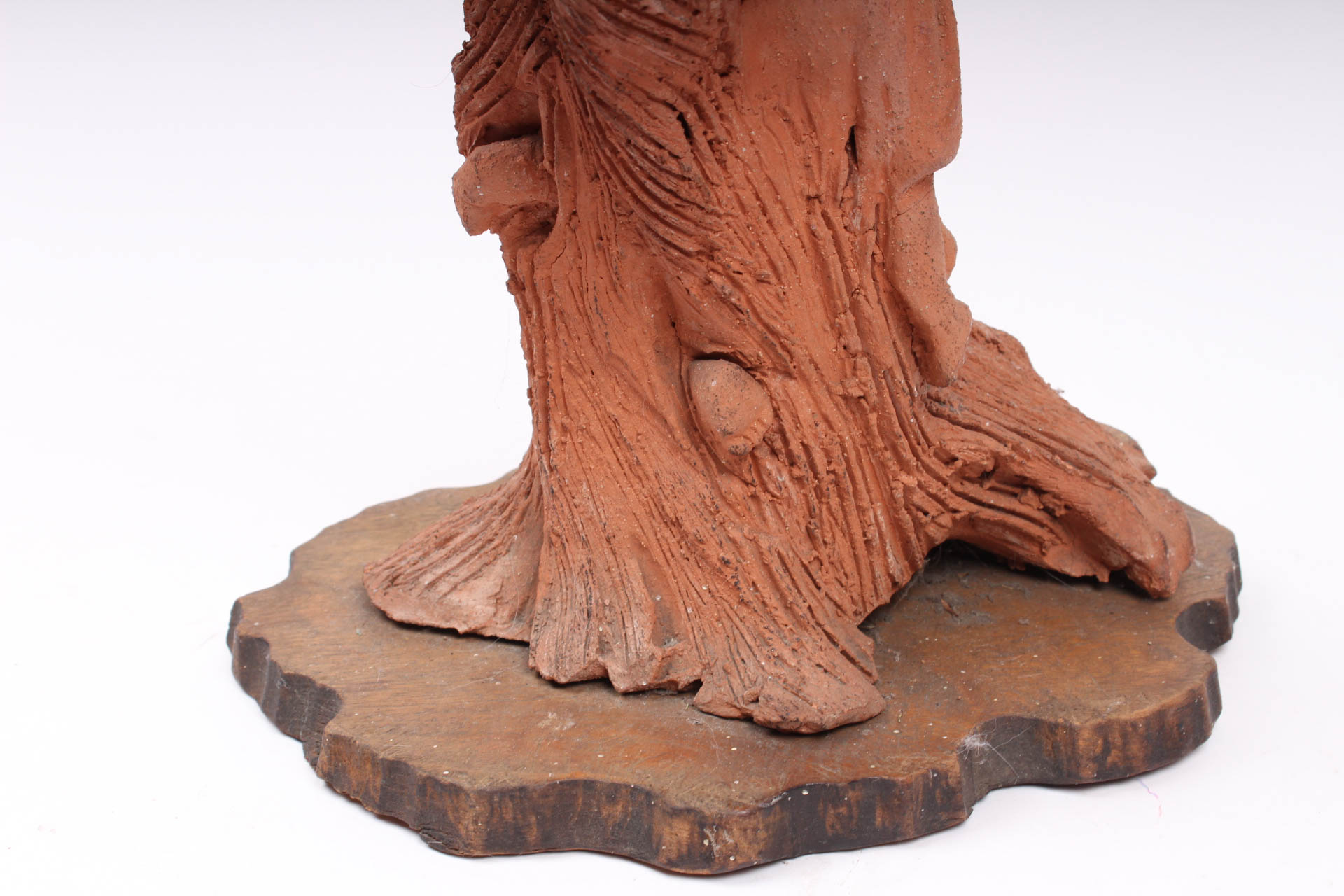 Ann Entis Terracotta Children in Tree Sculpture