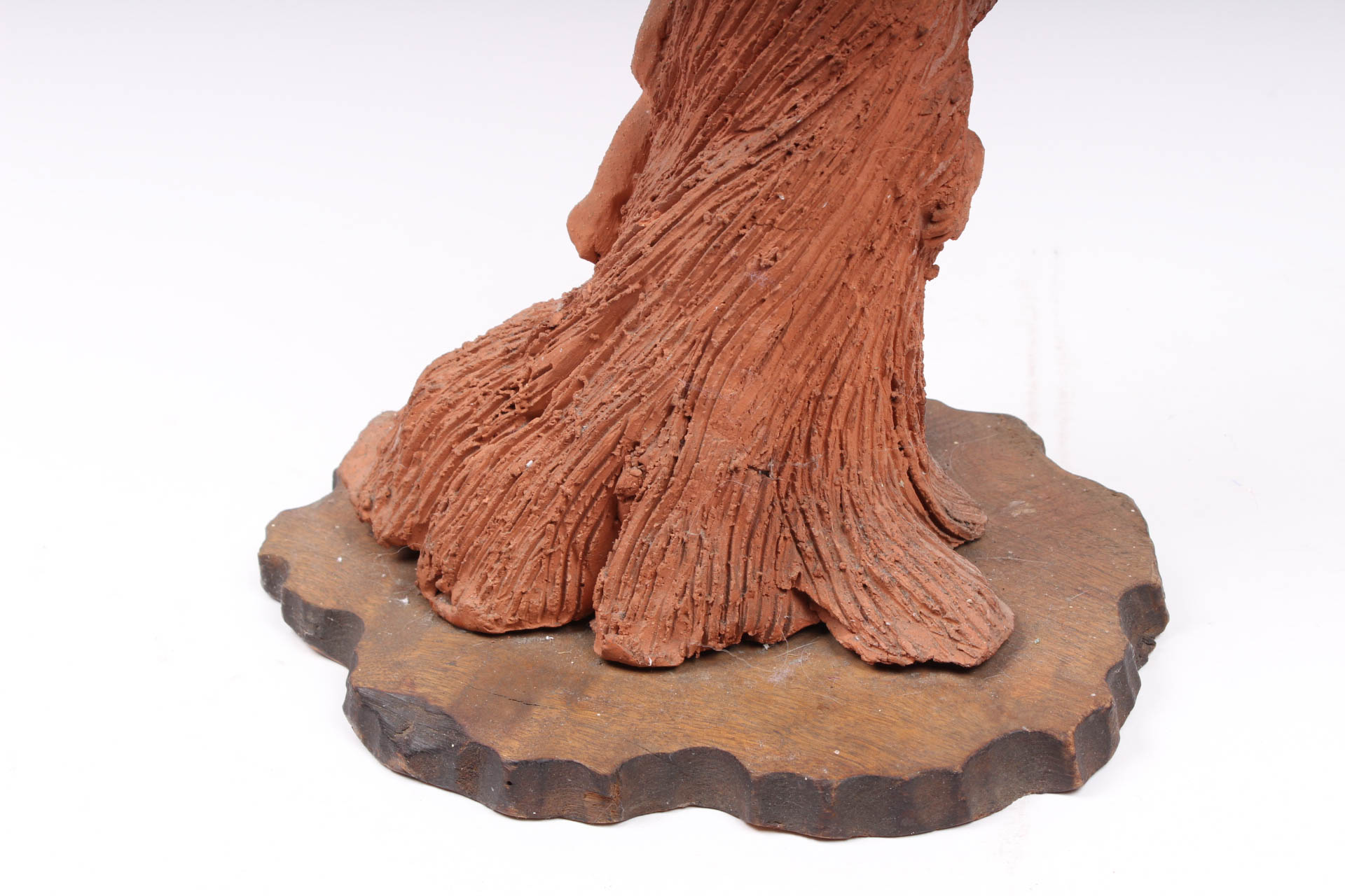 Ann Entis Terracotta Children in Tree Sculpture